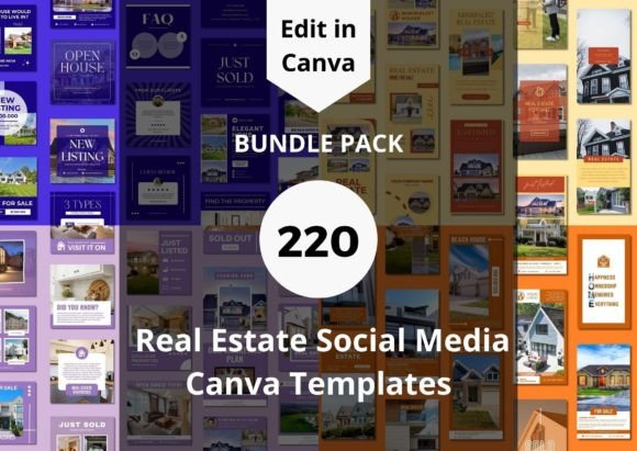 Download 220 Real Estate Social Media Templates - Templates Collection