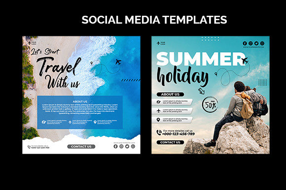 Download Travel Social Media Templates - Templates Collection