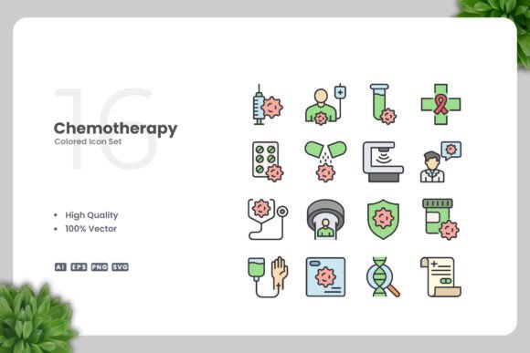 Download Chemotherapy Color Icons - Chemotherapy Collection