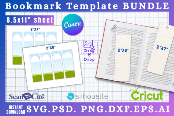 Download Bookmark SVG &amp; Canva Templates - Templates Collection