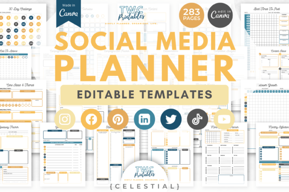 Download Social Media Planner Canva Templates |CE - Templates Collection
