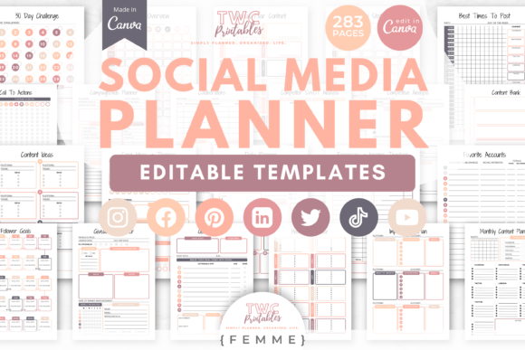 Download Social Media Planner Canva Templates - Templates Collection