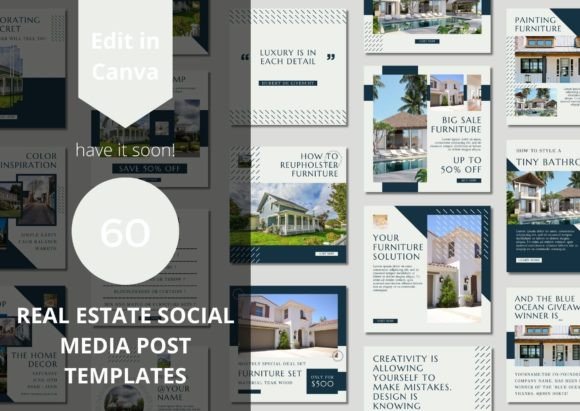 Download 60 Real Estate Social Media Templates - Templates Collection