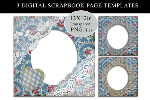 Download 3 Vintage Scrapbook Page Templates - Templates Collection