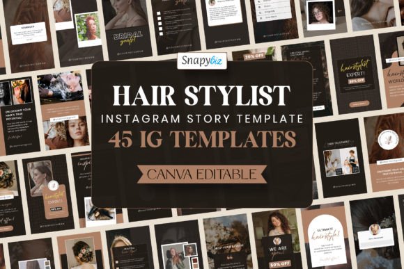 Download Hair Stylist IG Canva Story Templates - Templates Collection