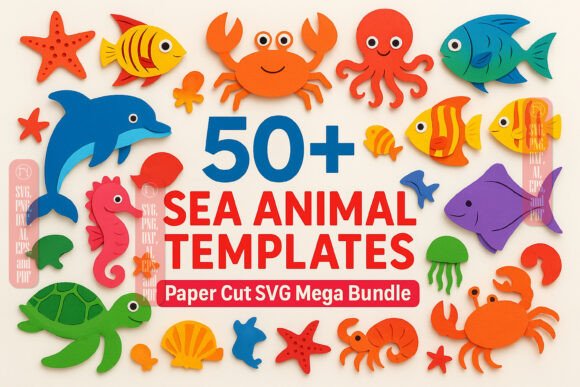 Download 50+ Sea Animal Templates SVG Bundle - Premium Resources
