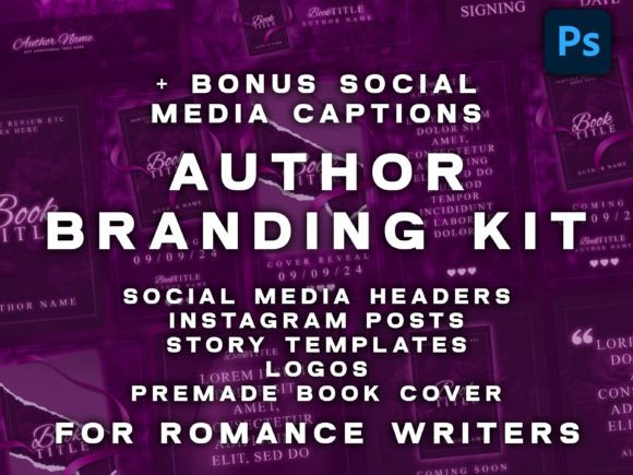 Download Romance Book Social Media Templates Kit - Templates Collection