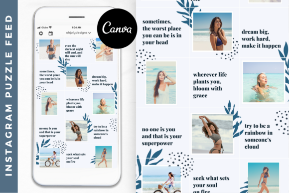 Download Instagram Puzzle Feed Templates Canva - Templates Collection