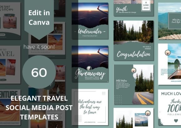 Download 60 Elegant Travel Social Media Templates - Templates Collection