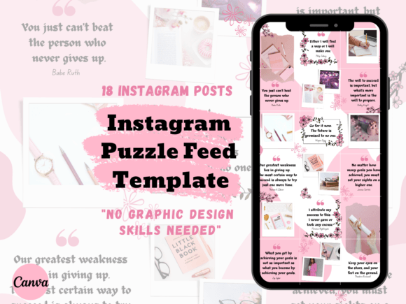 Download Pink Instagram Puzzle Templates Canva - Templates Collection