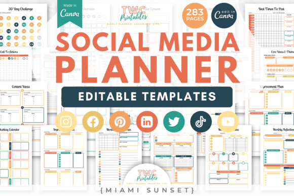 Download Social Media Planner Canva Templates - Templates Collection