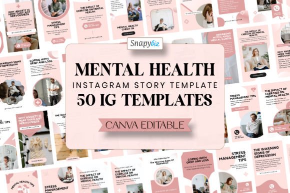 Download Mental Health IG Canva Story Templates - Templates Collection