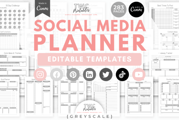 Download Social Media Planner Canva Templates 4 - Templates Collection