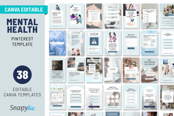 Download Mental Health Pinterest Canva Pin Temp - Mental health Collection
