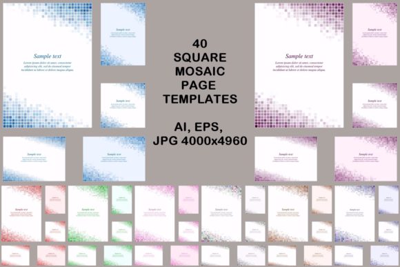 Download 40 Square Mosaic Page Templates - Templates Collection