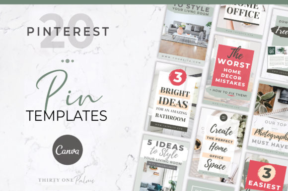 Download Pinterest Templates for Canva | Green - Templates Collection