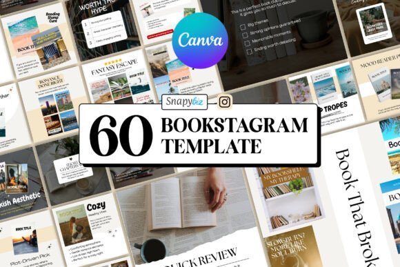 Download Bookstagram Canva Social Media Templates - Templates Collection