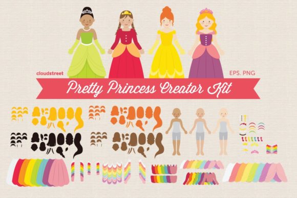 Download Pretty Princess Creator Kit Clipart Vector - Creator Collection